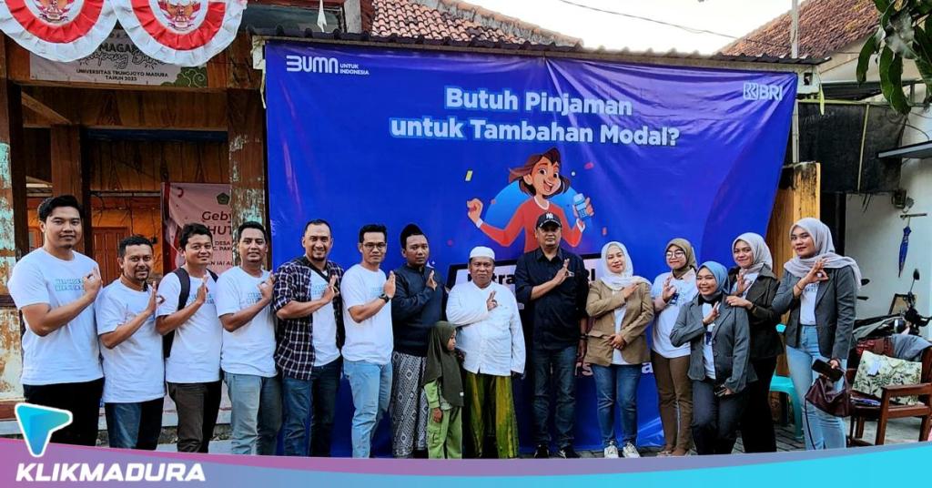 Meriahkan HUT ke-79 RI, BRI Unit Pakong Gelar Program Bersih Desaku Bersih Pasarku di Desa Klompang&nbsp;Barat